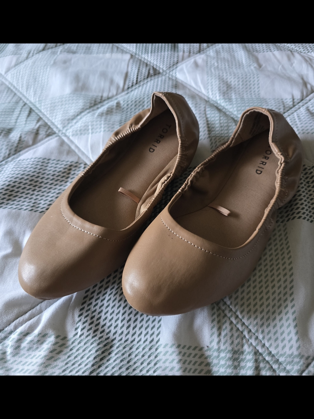 Torrid Tan Scrunch Ballet Flats
